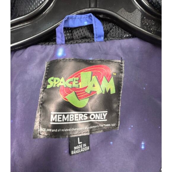 Members Only Space Jam Tune Squad Bugs Bunny Hooded Windbreaker Jacket Large - Picture 13 of 13